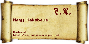 Nagy Makabeus névjegykártya